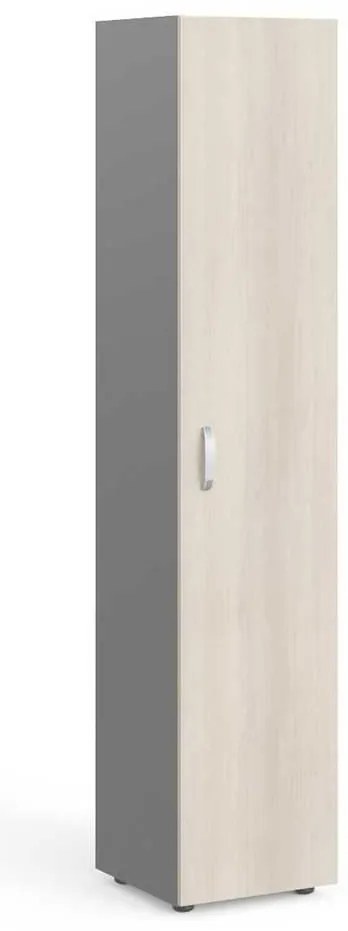 Dulap înalt Manager 39,9 x 42,2 x 196,5 cm, dreapta, salcâm deschis / gri