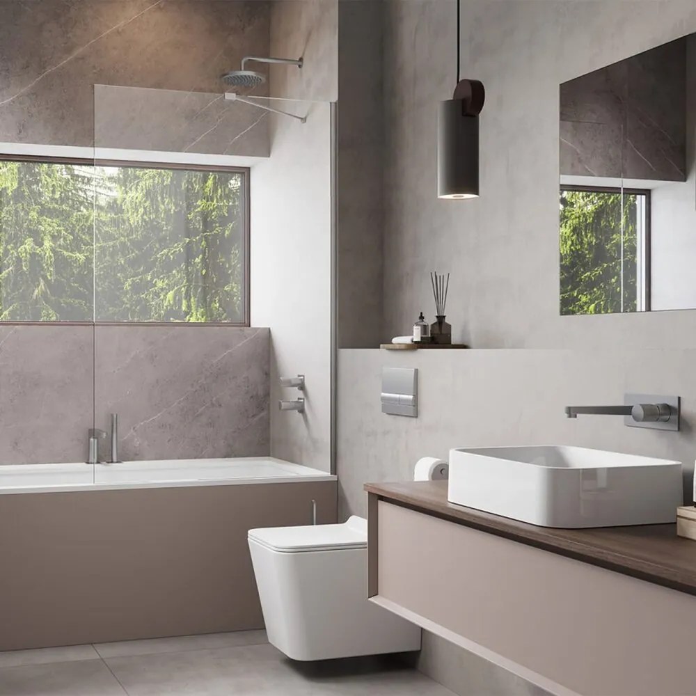 Paravan de cada Radaway Modo New PNJ II nichel periat-transparent 100x150 cm sticla 8 mm