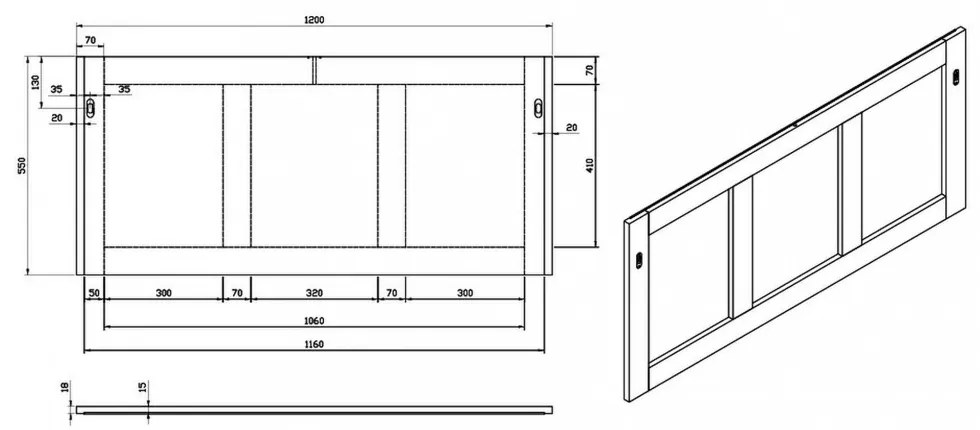 Oglindă de perete Elois White 120