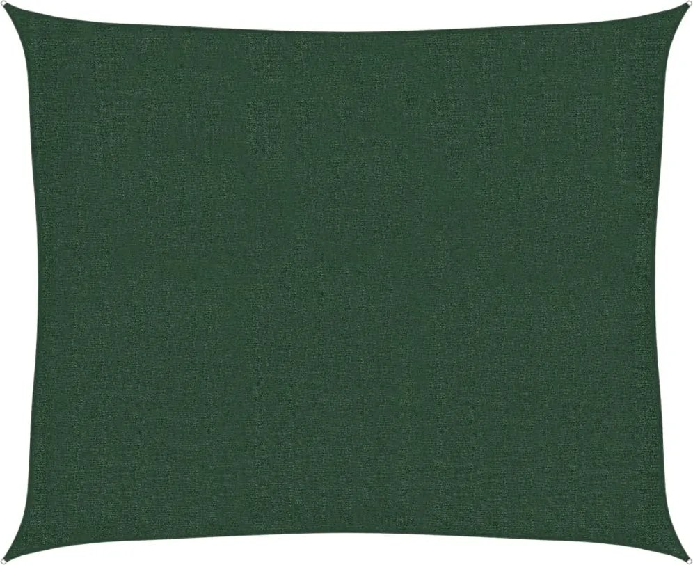 vidaXL Pânză parasolar, verde închis, 2,5x3 m, HDPE, 160 g/m²