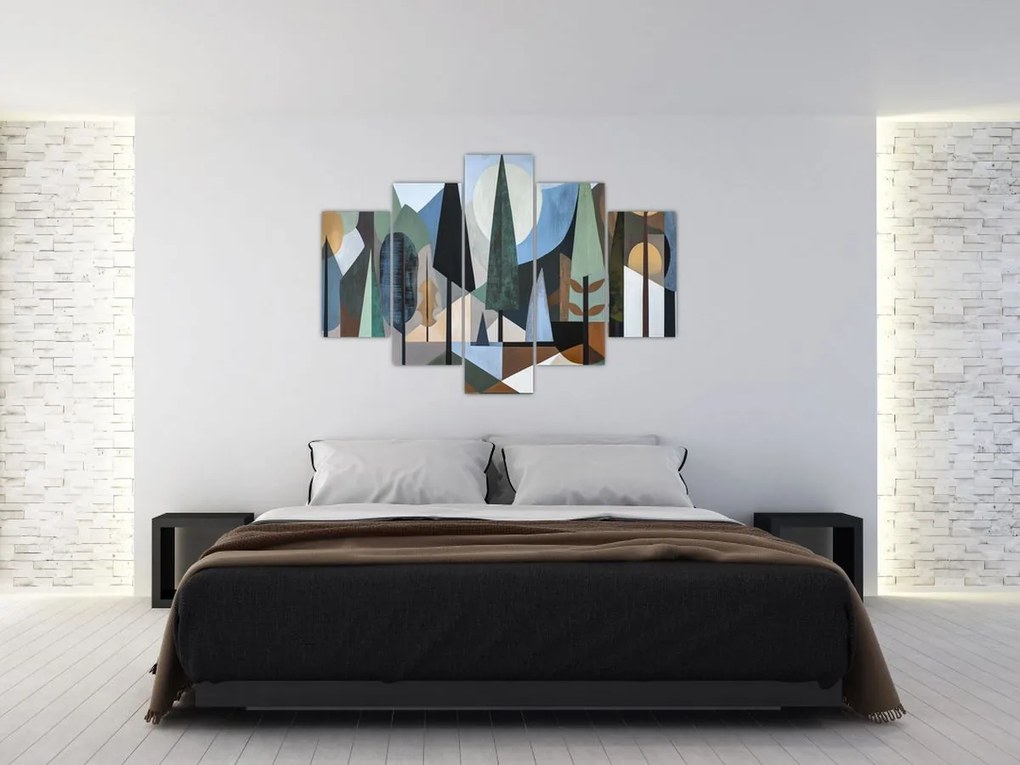 Tablou - Abstracție geometrică naturală II. (150x105 cm)