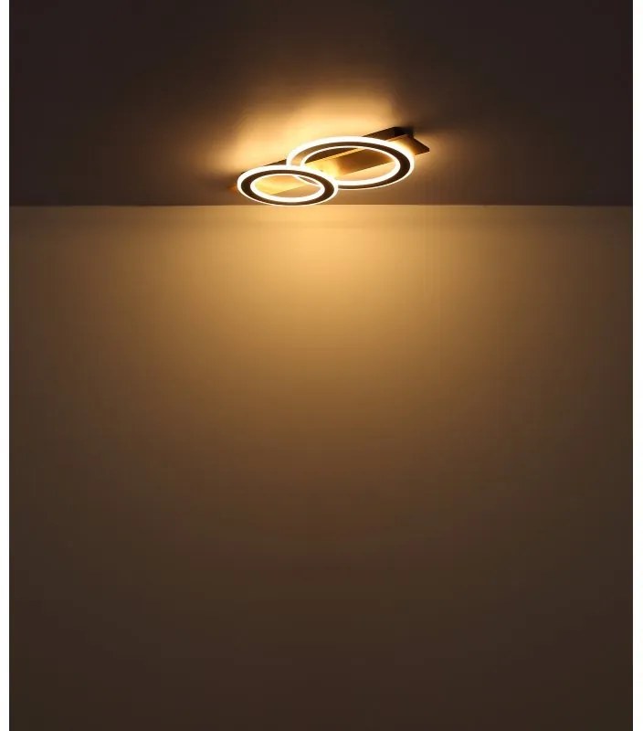 Plafoniera LED slim MDF maro JAYDEN