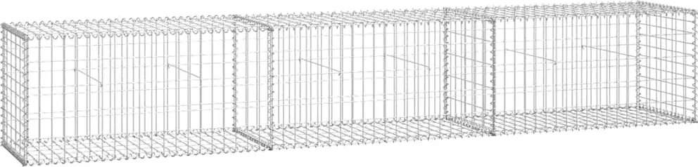 vidaXL Perete gabion cu capace, 300 x 50 x 50 cm, oțel galvanizat