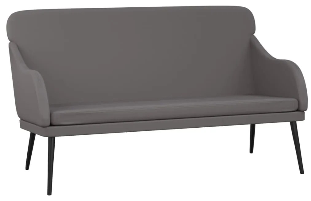 vidaXL Bancă, gri, 110x76x80 cm, piele ecologică