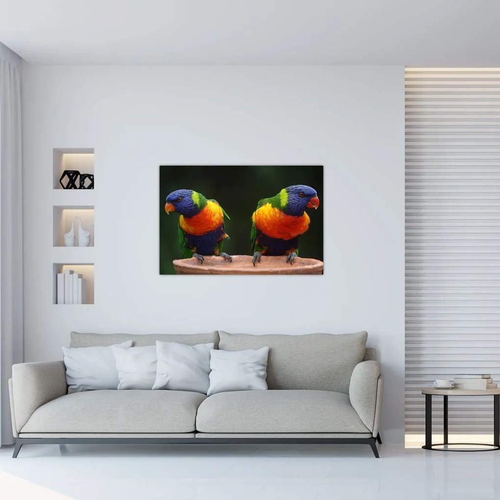 Tablou cu papagali (90x60 cm)