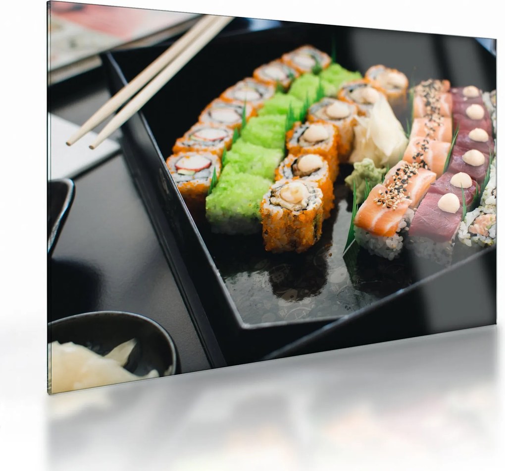 Tablou pe sticlă - Sushi (70x50 cm)
