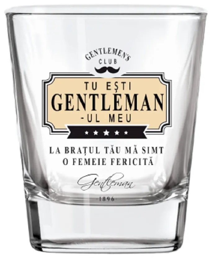 Pahar whisky "TU ESTI GENTLEMAN-UL MEU"