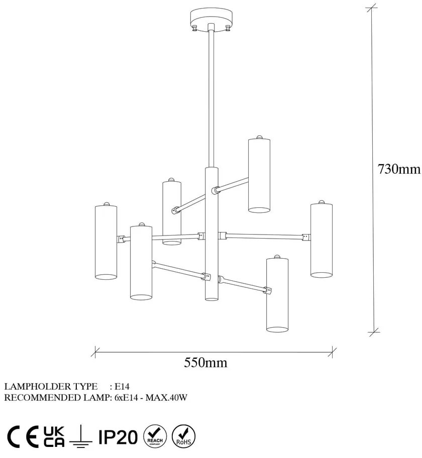 Lustră aurie cu abajur din metal Gharib – Opviq lights
