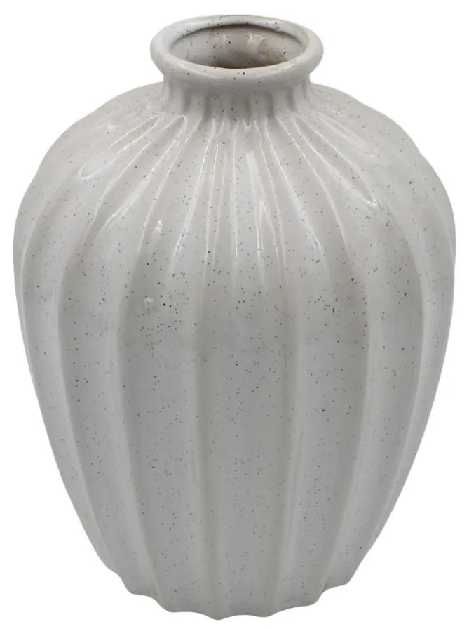 Vază decorativă din porțelan albă 20x14cm