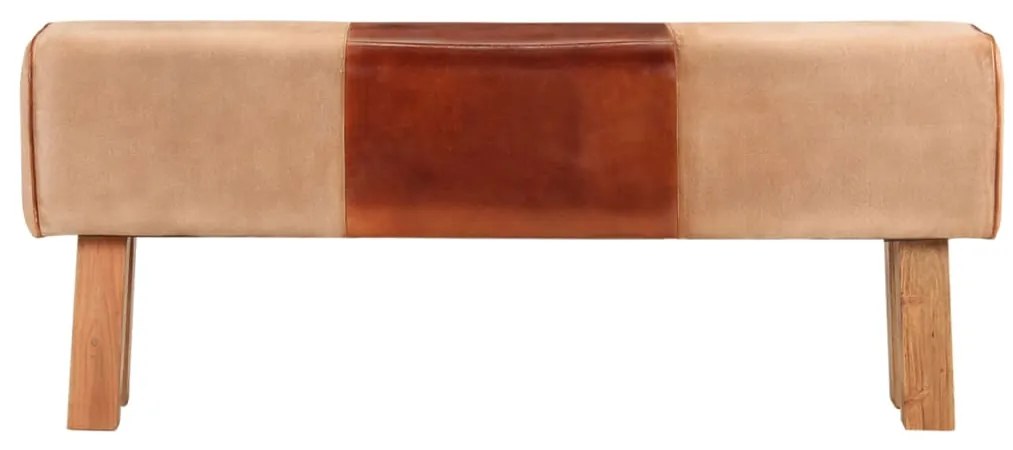 320610 vidaXL Bancă Bok gimnastică maro 120 cm piele naturală & lemn de mango