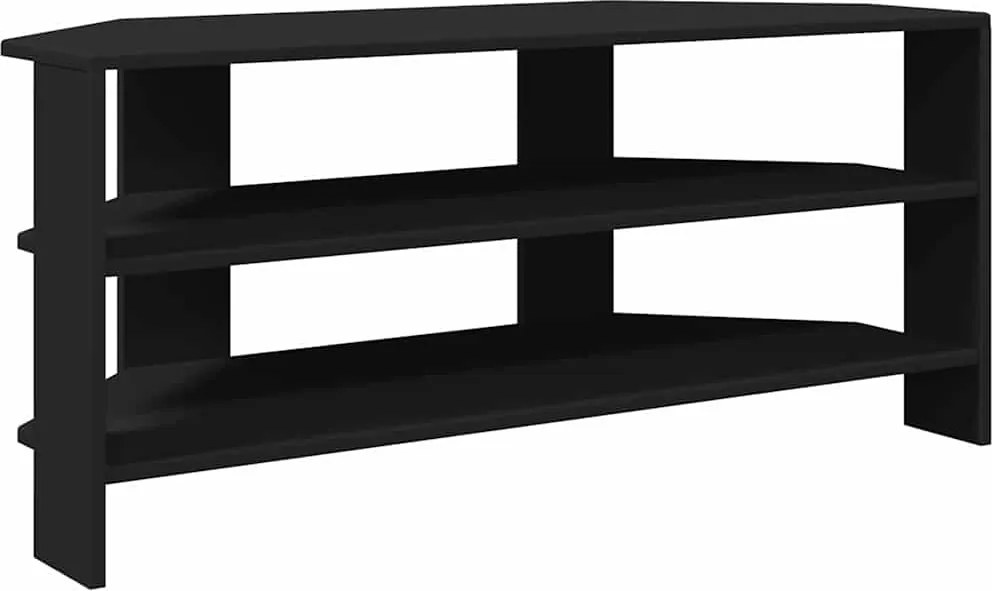 vidaXL DulapdecolțpentruTV Negru 102x40,5x45cm Lemn compozit