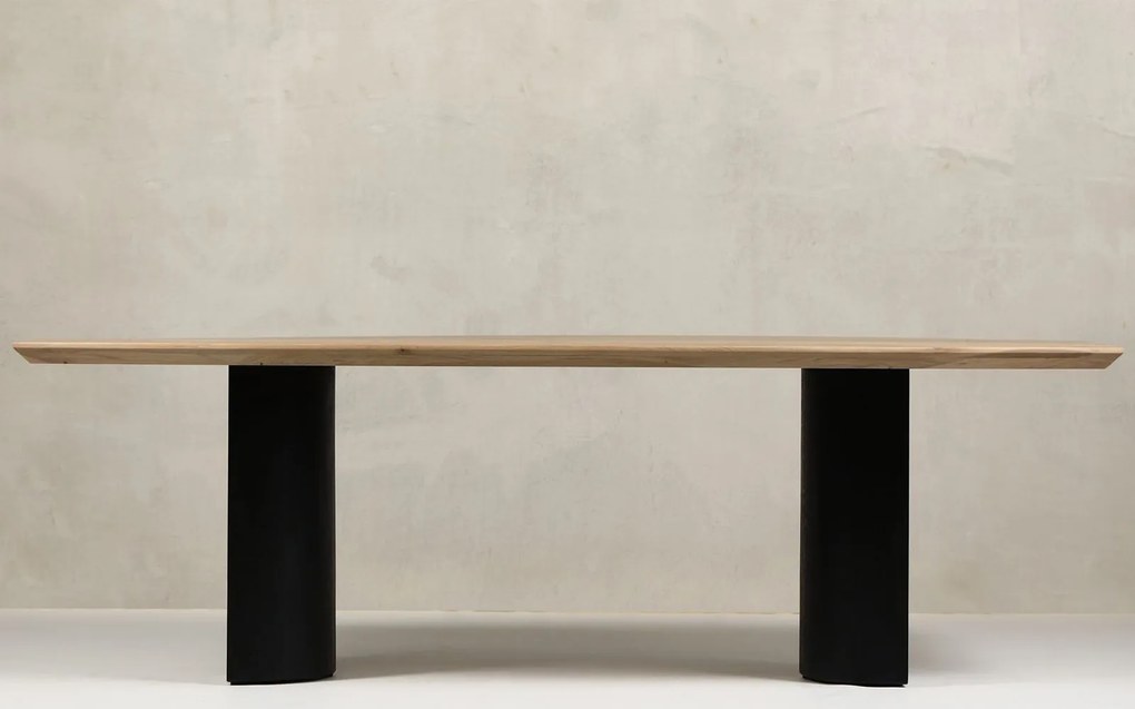 Masă lemn masiv de dining Wyda, 240 × 110 × 75 cm