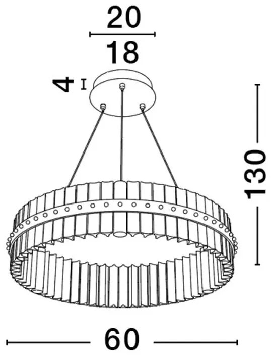 Lustra LED design modern decorativ OLIMPIA D-60cm