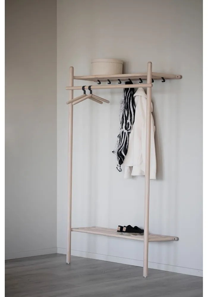 Set pentru hol în culoare naturală din lemn masiv de stejar Milford - Rowico