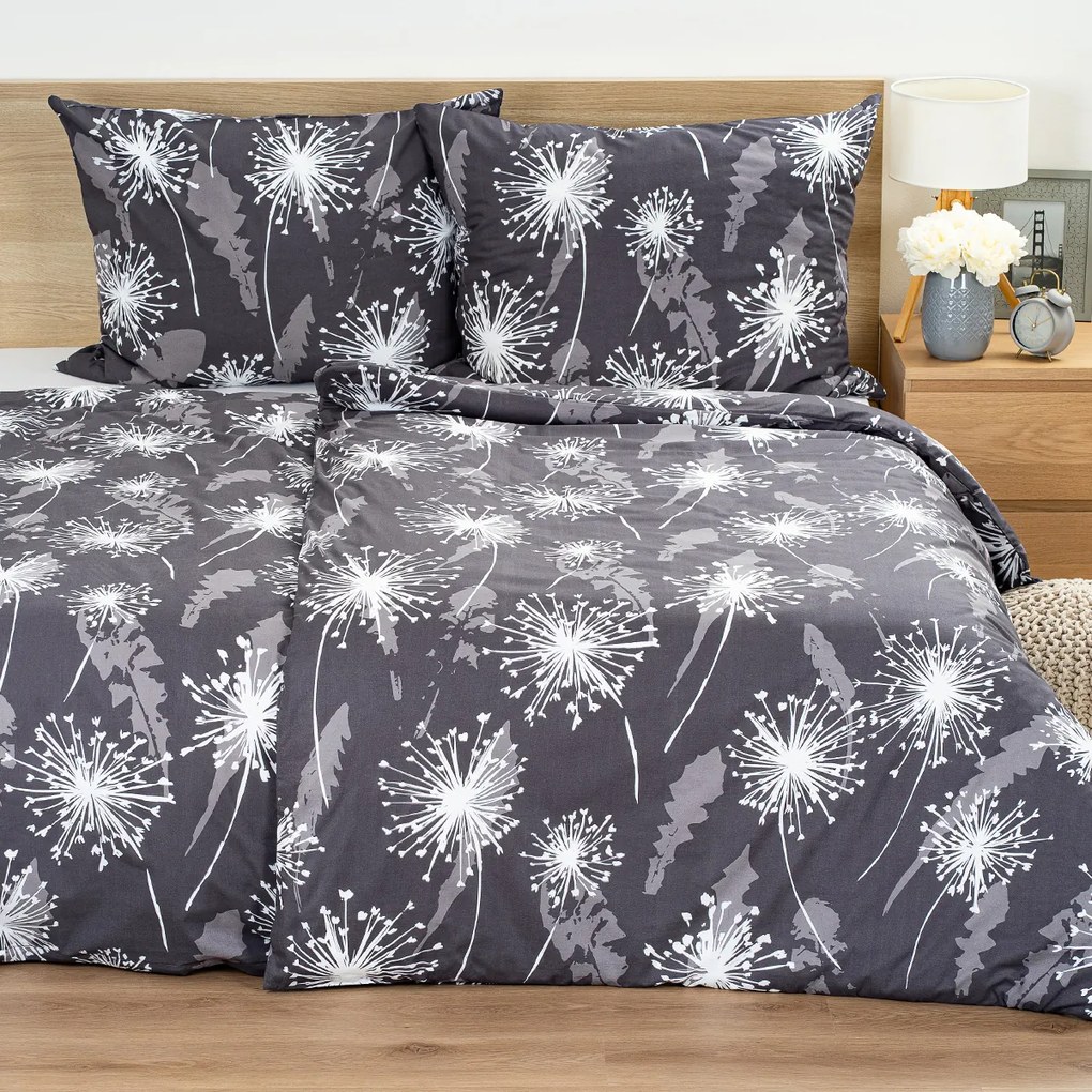 Lenjerie de pat din bumbac 4Home MidnightDandelions , 140 x 200 cm, 70 x 90 cm, 140 x 200 cm, 70 x 90 cm