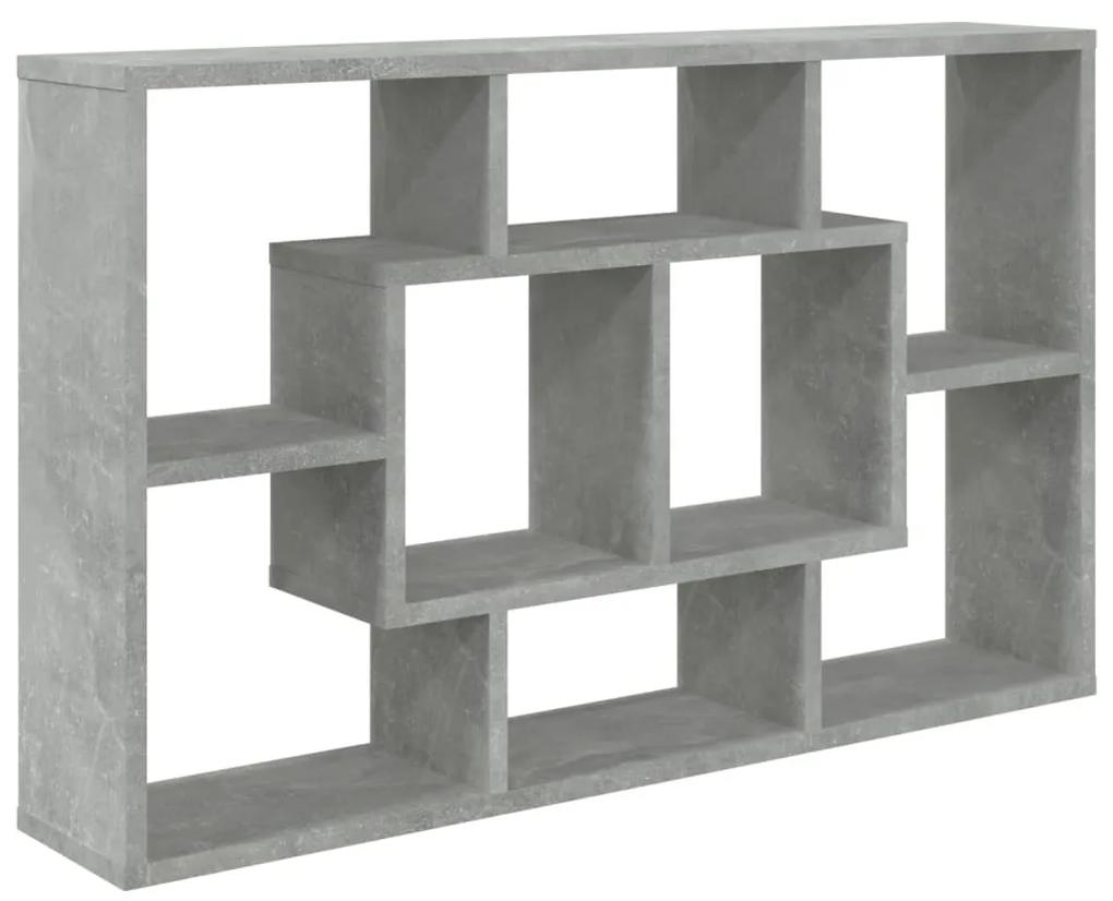 801422 vidaXL Raft de perete, gri beton, 85x16x52,5 cm, lemn compozit