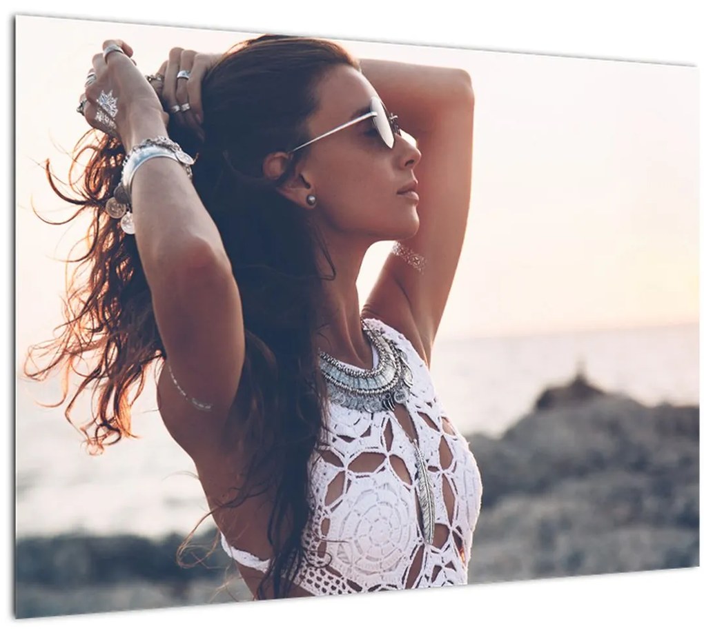 Tablou - Femeia pe plajă (70x50 cm)