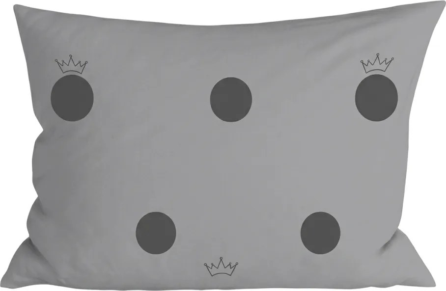 Fața de perna din policoton CROWN POLY 50x70 cm, gri inchis