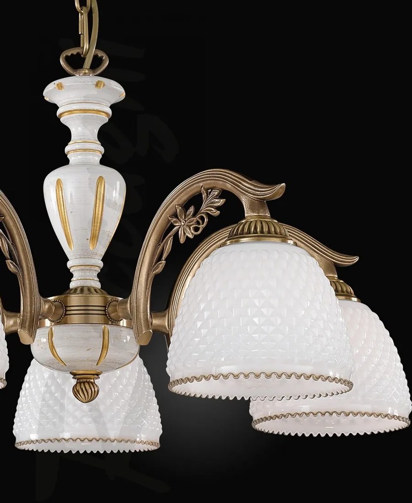 Candelabru din alama cu 5 brate design italian 8606