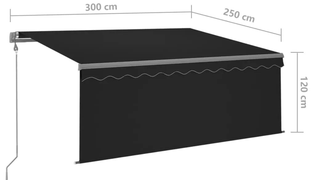 Copertina automata cu storLEDsenzor vant, antracit, 3x2,5 m Antracit, 3 x 2.5 m