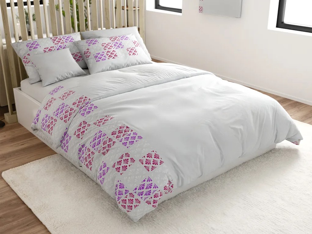 Lenjerie de pat din microsaten VELLARI, gri deschis Dimensiune lenjerie de pat: 70 x 90 cm | 140 x 200 cm