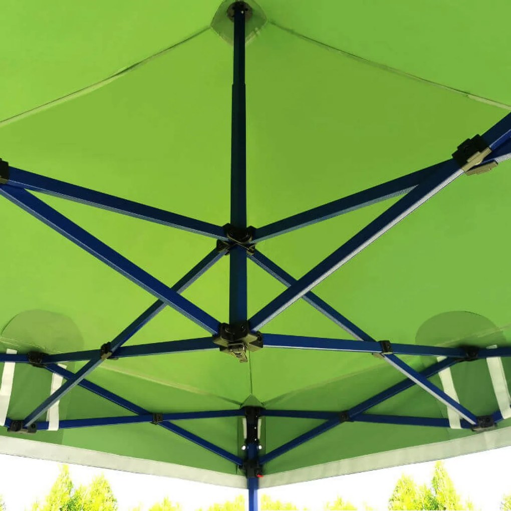 Cort de vânzare 3x4,5 m cu 3 pereți | Asamblare rapidă, 12,5 m² - cu 3 pereți - Verde
