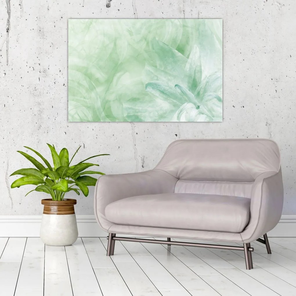 Tablou - Floare verde (90x60 cm)