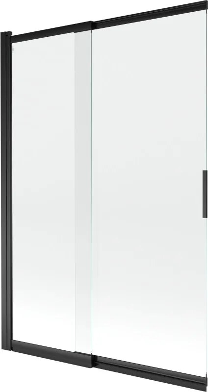 Mexen Fox paravan de baie cu 2 aripi glisante 120 x 150 cm, transparent, negru - 891-120-002-70-00