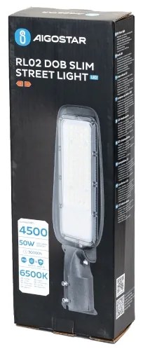 Aigostar - Lampă stradală LED SLIM/50W/230V 6500K IP65