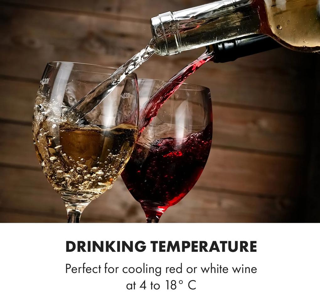 Vinetage 12 Uno, răcitor de vin, 12 sticle 46 l, 4-18°C, 40 dB, sticlă