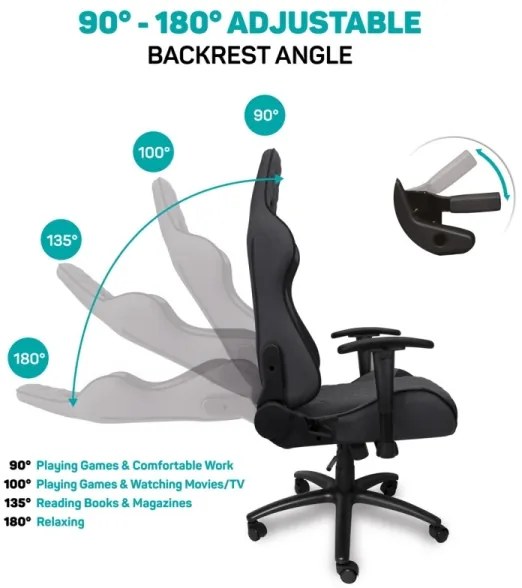 Scaun pentru jocuri video CONNECT IT CGC-1200-GY Monaco Pro gri/negru