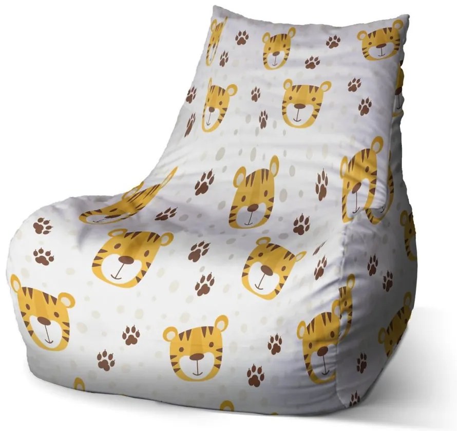 Sac de șezut Bean tigruleț - pentru copii, colorat