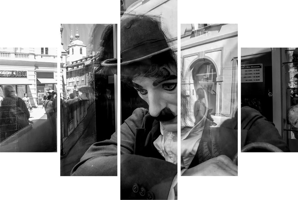 Tablou - Charles Chaplin la Praga (150x105 cm)