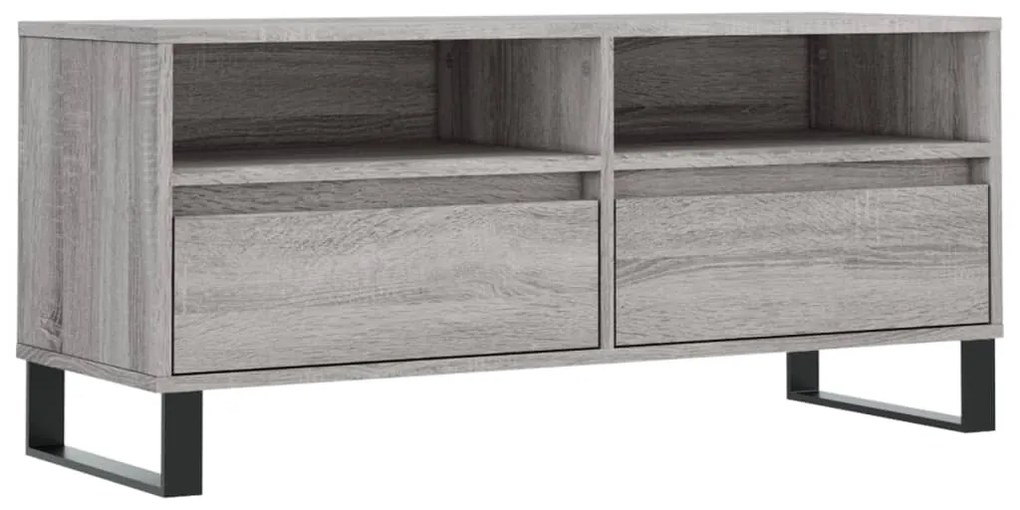 vidaXL Comodă TV, gri sonoma, 100x34,5x44,5 cm, lemn prelucrat