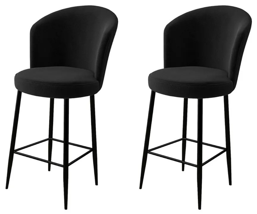 Set de scaune de bar Alte Black, 2 bucăți, 2 buc.