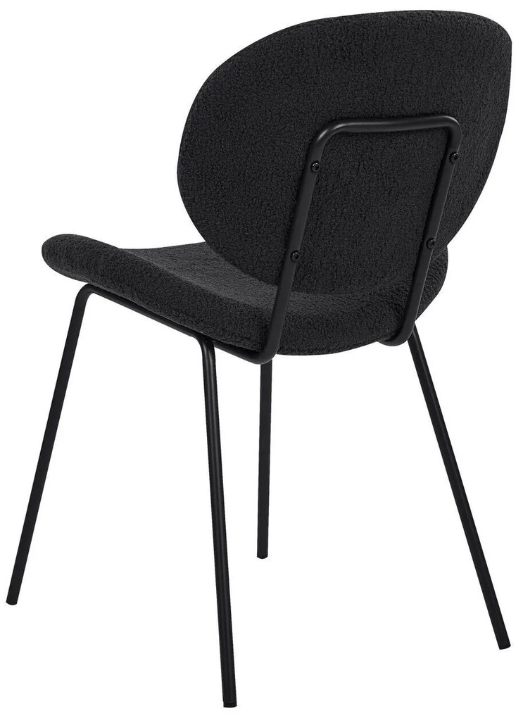 Set 2 buc scaune de sufragerie Luaza (negru). 1081045