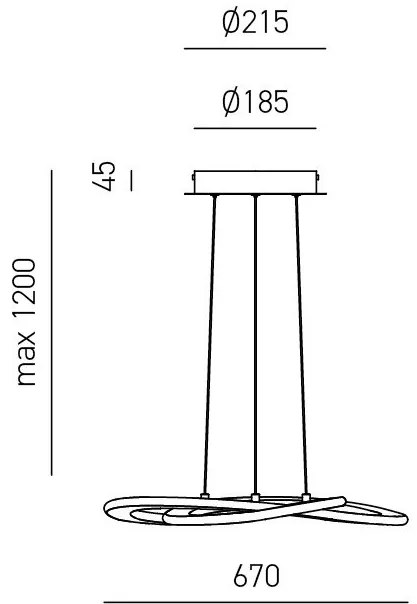 Lustra LED suspendata diametru 67cm YARA 3000K sau 4000K