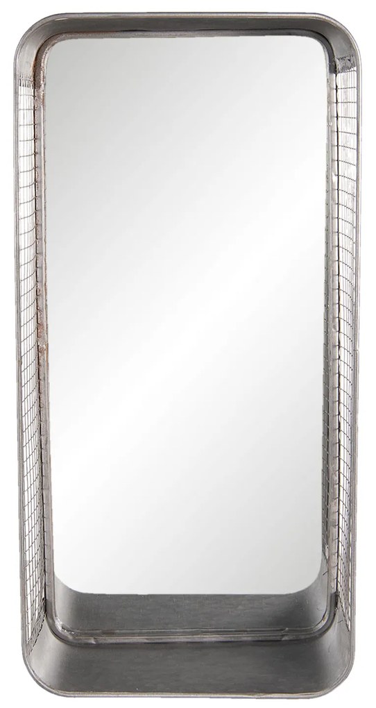 Oglinda in cadru metalic cu aspect industrial 28x15x57 cm