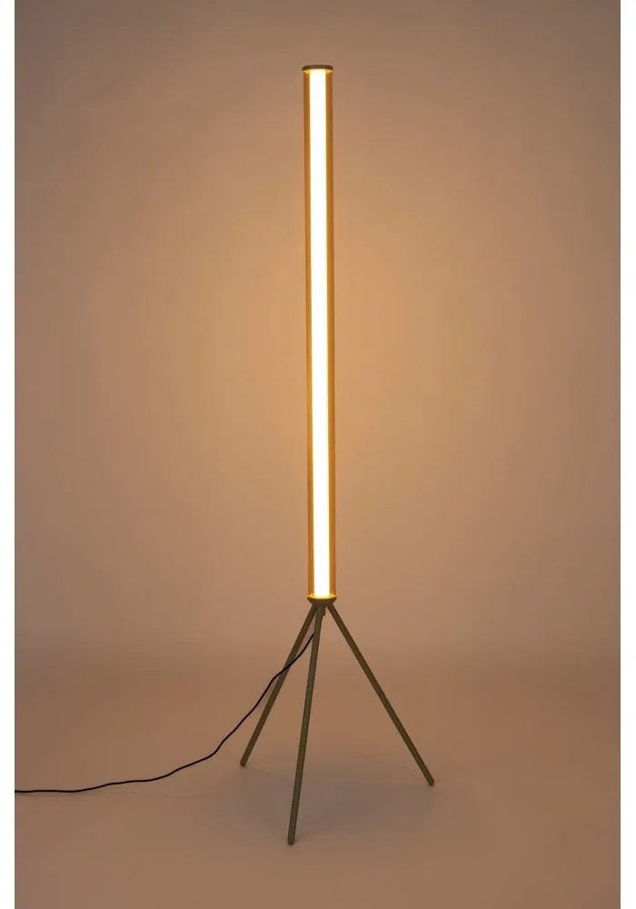 Lampadar bej LED cu intensitate reglabilă cu abajur din sticlă (înălțime 156 cm) Scotty – Zuiver