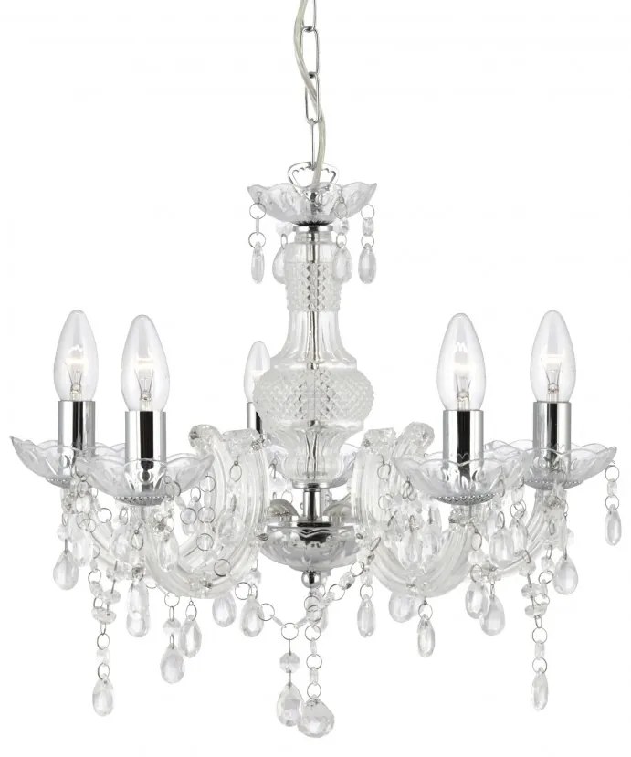 Candelabru stil clasic Marie Therese 5L transparent 1455-5CL SRT