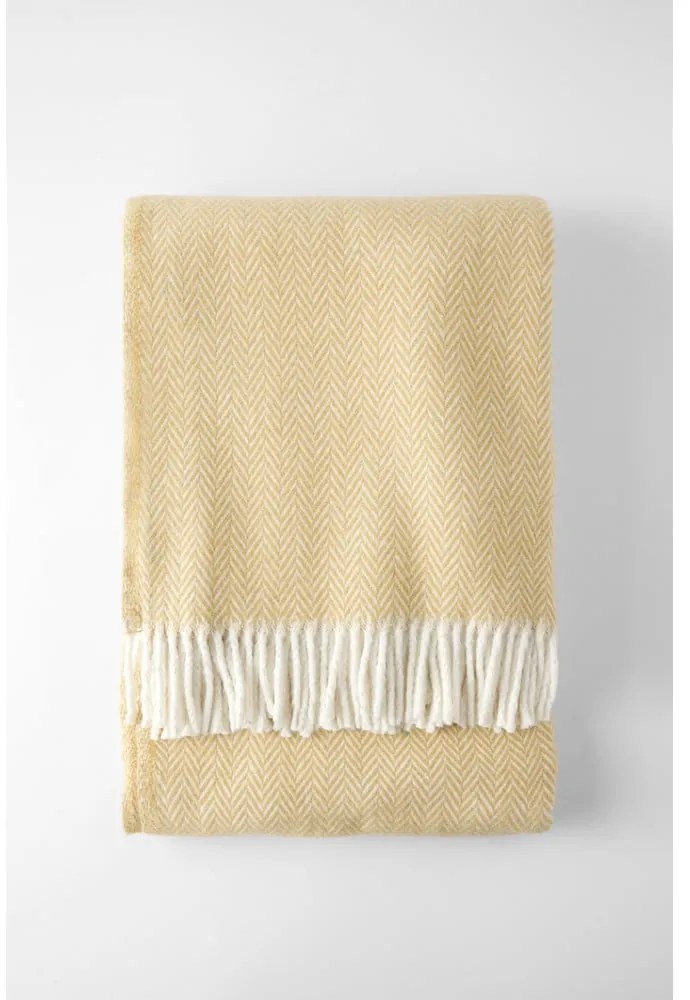 Pled din amestec de bumbac Euromant Skyline, 140 x 180 cm, gri - maro