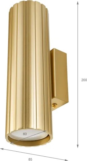 Brilagi - Aplică de perete CRISPINA 2xGU10/10W/230V 20 cm aurie