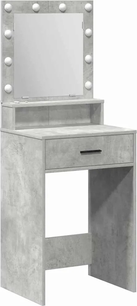 vidaXL Masă de Machiaj Gri din beton 50 x 41 x 135 cm Lemn compozit