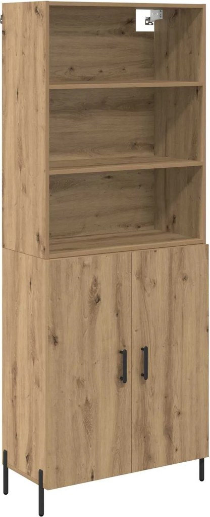 vidaXL Bufet Stejar Artizanal 69,5 x 32,5 x 180 cm Lemn compozit