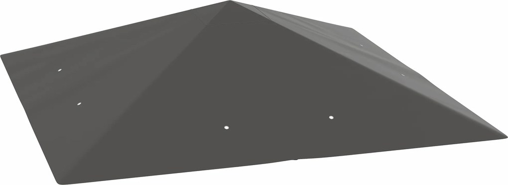 Outsunny Husă de schimb pentru pavilion 3 x 3 m, rezistentă la apă, acoperiș pavilion UPF30+, husă de schimb din țesătură Oxford 370 g/m², Gri | Aosom Romania