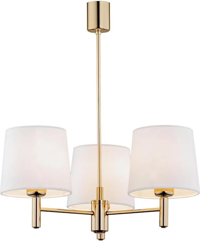 Brilagi - Lustră pe tijă MONTE 3xE27/60W/230V crem/auriu