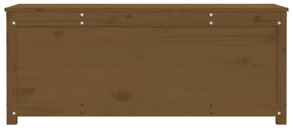 Cutie de depozitare, maro miere, 110x50x45,5 cm, lemn masiv pin 1, maro miere, 110 x 50 x 45.5 cm