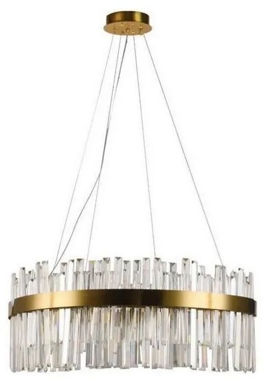 Lustră LED dimabilă pe cablu LED/110W/230V 3000-6500K auriu + telecomandă