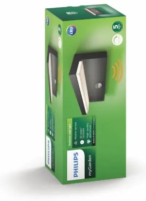 Aplică LED de exterior cu senzor BUSTAN 2xLED/4,5W IP44 Philips 16484/93/P3