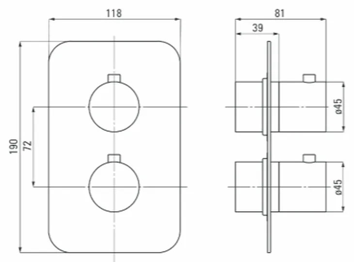 Set de dus incastrat cu baterie termostatica inclusa, auriu lucios, Deante, Box Auriu lucios